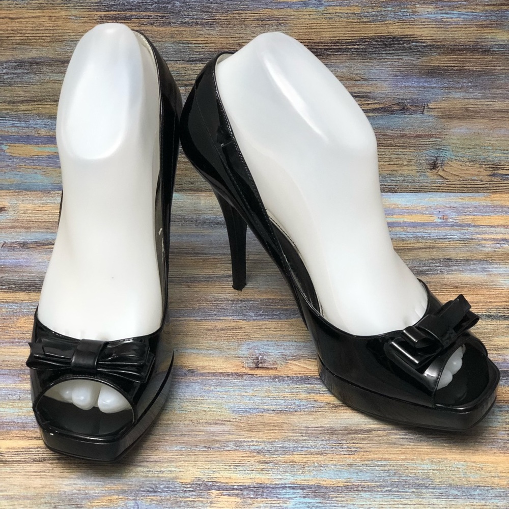 Marc Fisher Stiletto Open Toe Black Women's Size 7.5 M